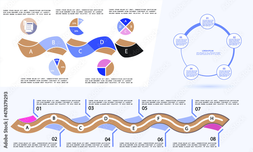 Set elements of infographics, vector illustration template