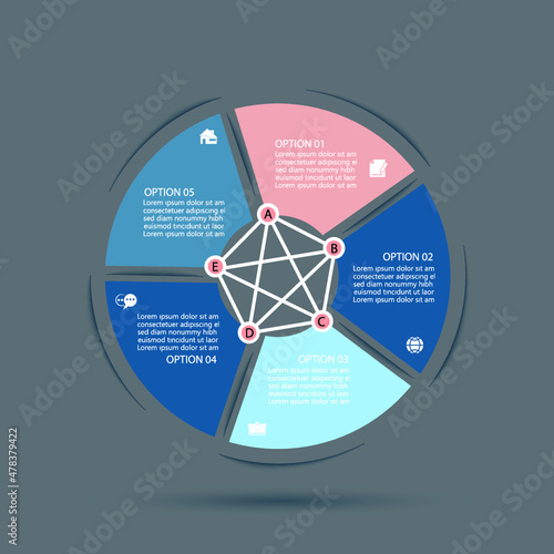 Set elements of infographics for business presentation, vector illustration template