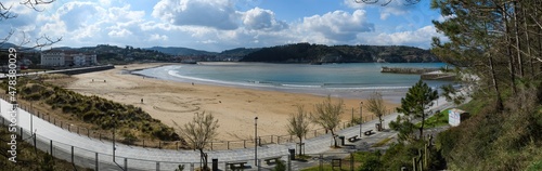 Panoramic of Gorliz and Plentzia beach photo