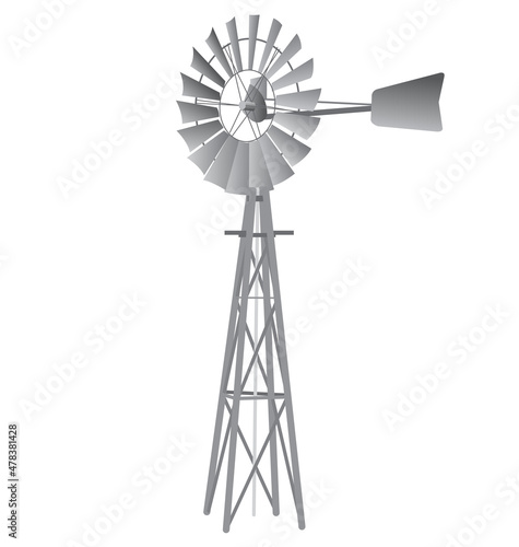 classic australian metal windmill windpump