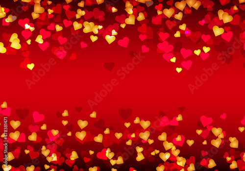 Abstract romantic  background with hearts. St.Valentine's day wallpaper.Valentine Poster.Holiday design greeting card, poster, banner.Vector illustration
