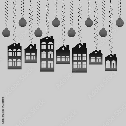 advertising banner or postcard - housewarming, sale or rental of housing on a turnkey basis. Apartments or houses
