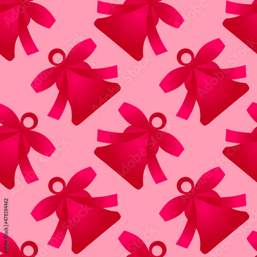 Illustration A seamless pattern on a square background - a bell. Design element