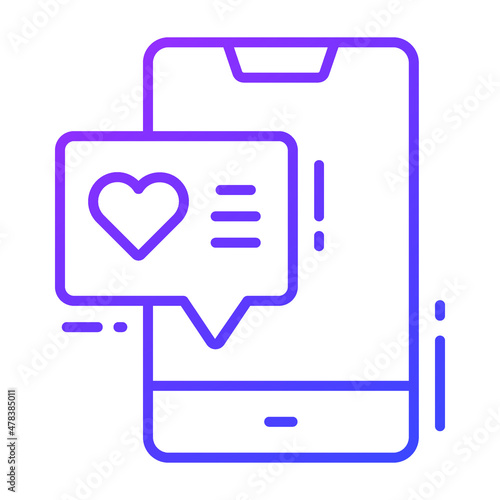 Heart rating icon, Survey and Feedback, modern vector illustration 