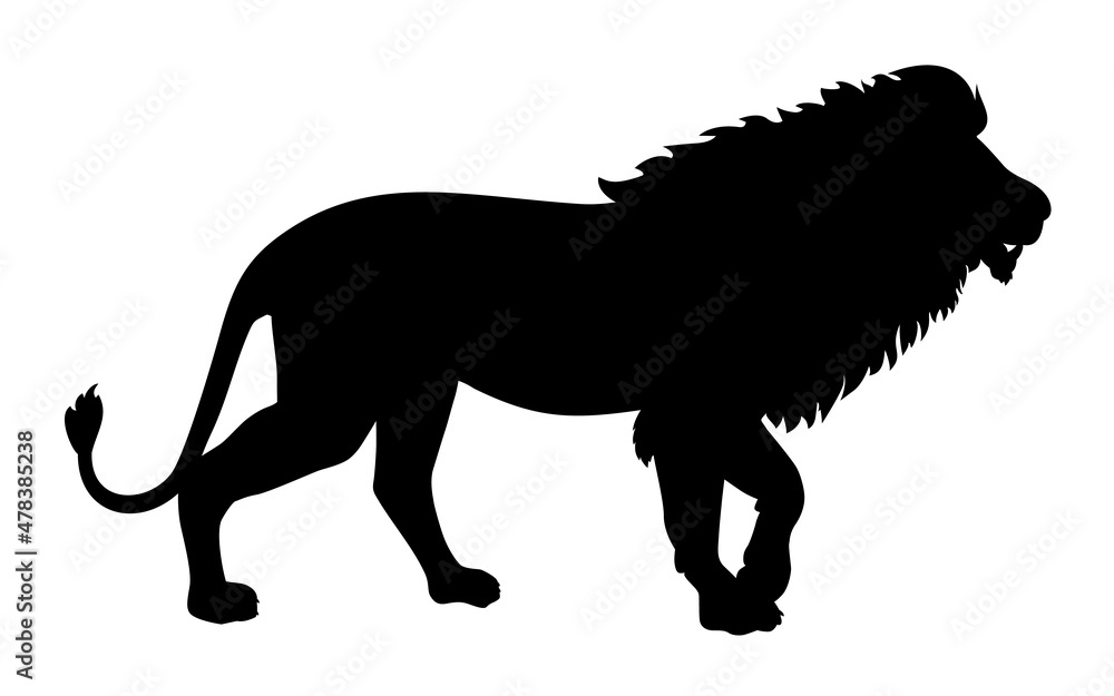 silhouette of an lion vector