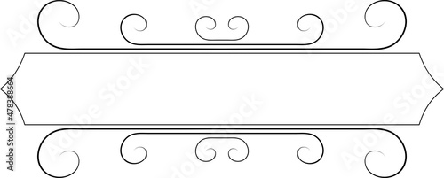 Decorative vector frame with a place for text, for design and decoration of pages, notebooks, sketchbooks, books, recipes, frame for highlighting text, etc