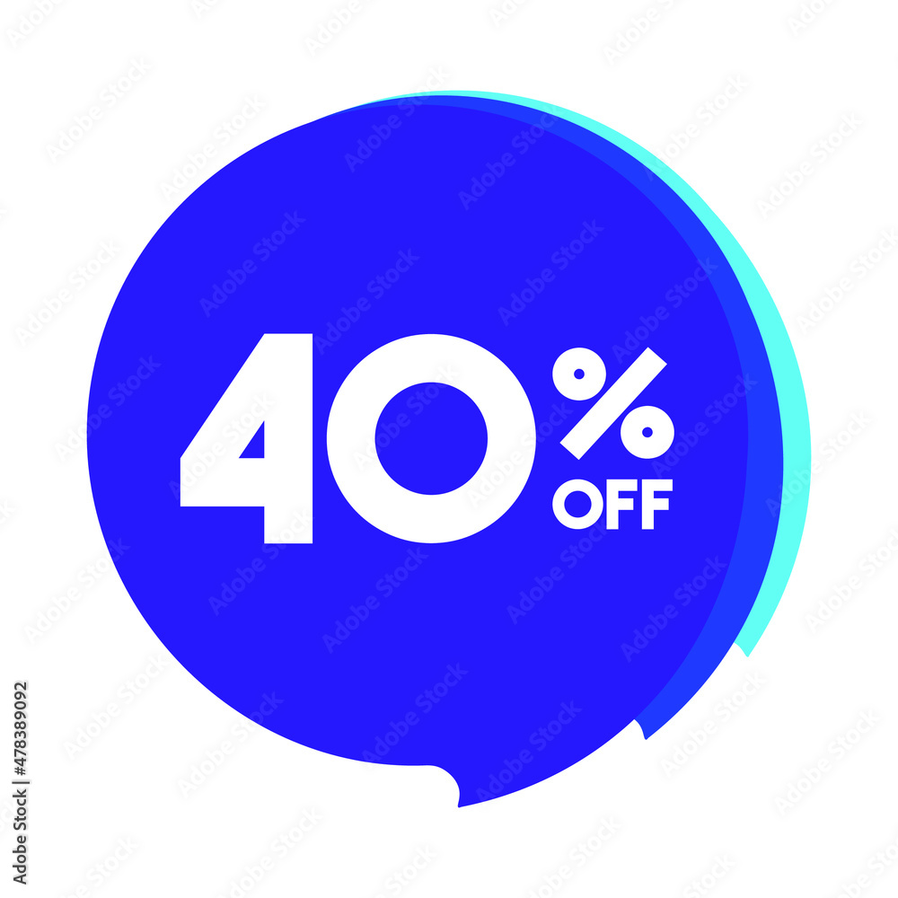 40 off sale purple and blue balloon on a white background 40 off sale purple and blue balloon on a white background