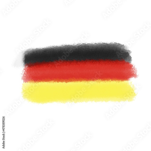 Germany flag watercolor painting design .german unity day concept