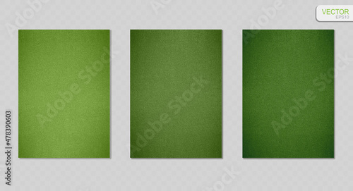 Green grass texture vector backgrounds. Set of realistic green grunge surface frames EPS10