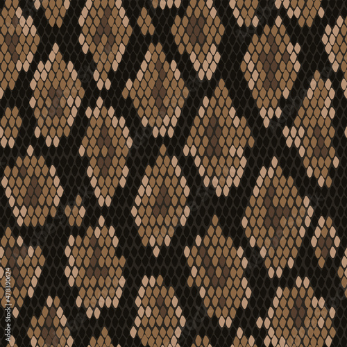 Snake skin seamless pattern.Use for wallpaper, wrapping paper, fabric. Vector illustration.