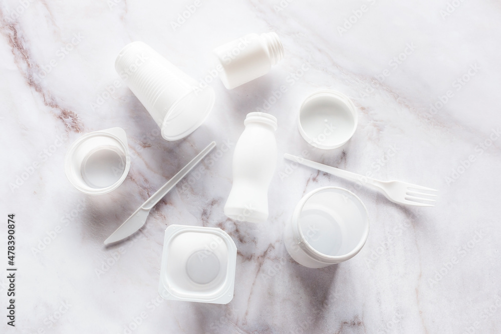 plastic tableware stop plastic concept pollution of nature plastic tableware stop plastic concept pollution of nature
