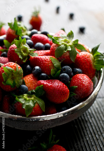 Fresh Berries in a strainer