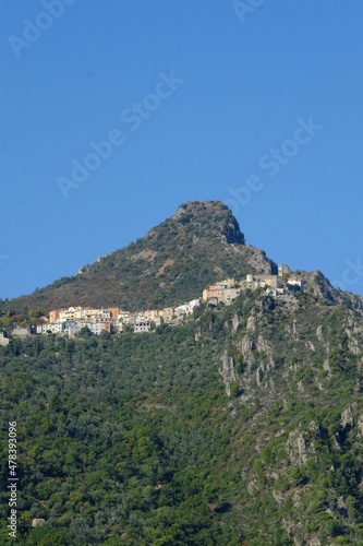 The small village of Bonson lost in the mountain. The 25th October 2021.  Alpes Maritimes  France.