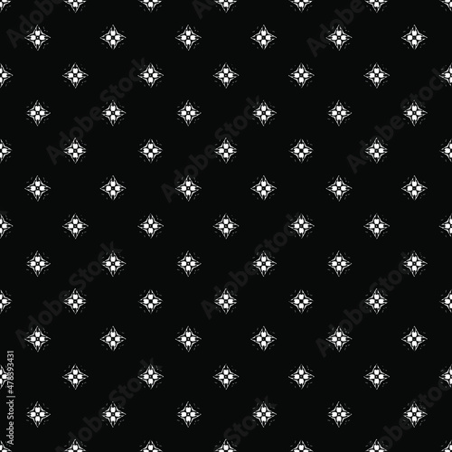 Black and white seamless pattern texture. Greyscale ornamental graphic design. Mosaic ornaments. Pattern template. Vector illustration. EPS10.