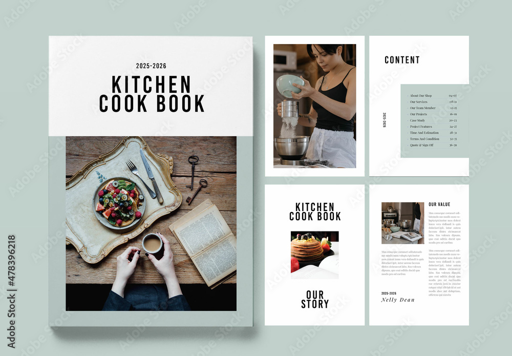 Cook Book Layout Stock Template | Adobe Stock