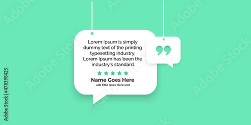 Creative Testimonial banner, Quote , Infographic, Banner Template Editable Vector Illustration