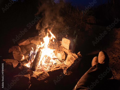 Relaxing at the Camp Fire