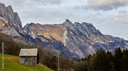 Idyllische Landschaft in den Schweizer Alpen