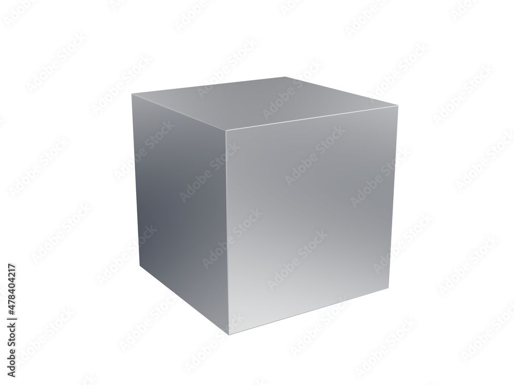 Metal cube isolated on white background. 3d illustration. Metal cube isolated on white background. 3d illustration.