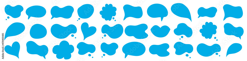 Speech bubble phrases hand draw big set . Online chat clouds with different words comments information shapes vector isolated on white background. Stock illustration Speech bubble phrases hand draw big set . Online chat clouds with different words comments information shapes vector isolated on white background. Stock illustration