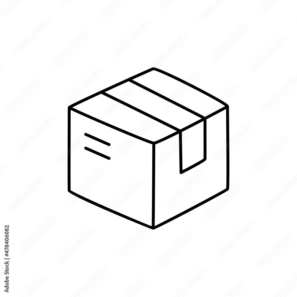 Product Icon in black line style icon, style isolated on white background Product Icon in black line style icon, style isolated on white background
