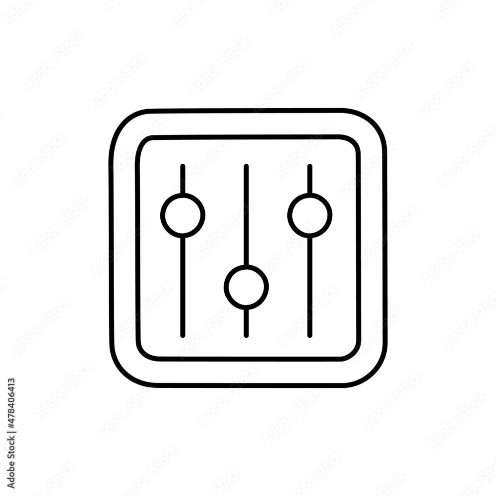 Control Icon in black line style icon, style isolated on white background Control Icon in black line style icon, style isolated on white background