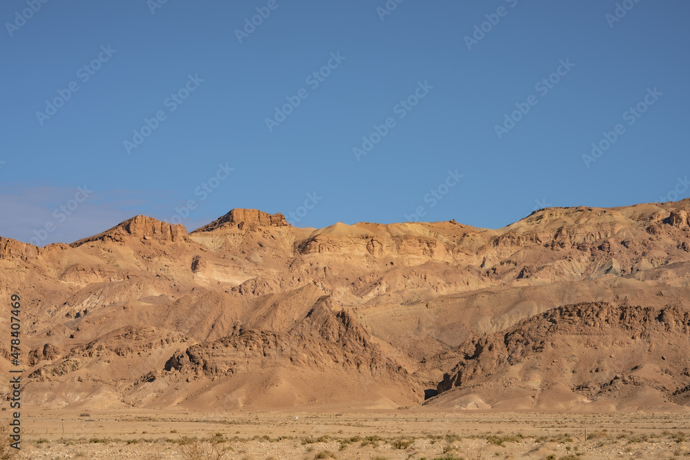 view of South mountain in western Tunisia close to Sahara -Tozeur governorate - Tunisia view of South mountain in western Tunisia close to Sahara -Tozeur governorate - Tunisia
