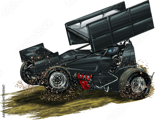 dirt race isolated on white background for poster, t-shirt print, business element, social media content, blog, sticker, vlog, and card. vector illustration.