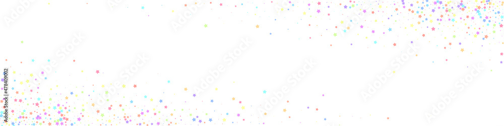 Festive actual confetti. Celebration stars. Colorf