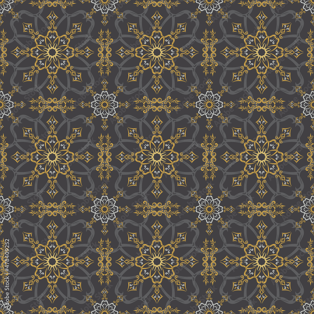 Luxury golden ornamental seamless pattern