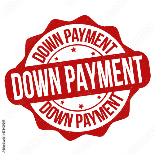 Down payment grunge rubber stamp