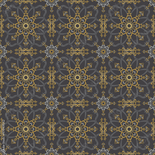 Luxury golden ornamental seamless pattern