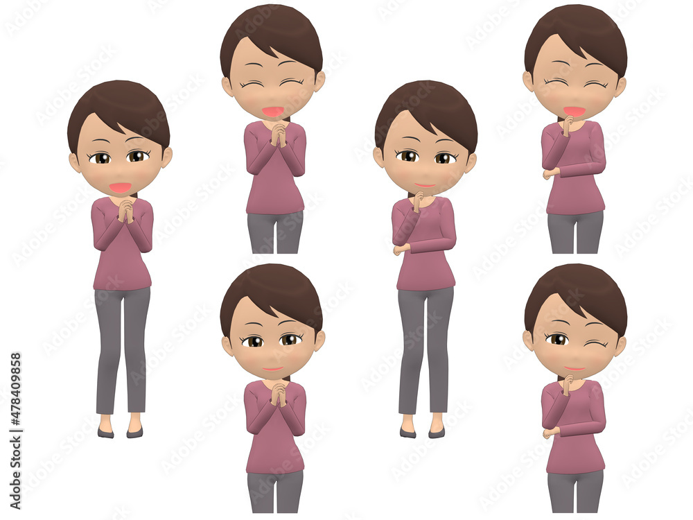 [Fun A] African American Woman knitwear ponytail front