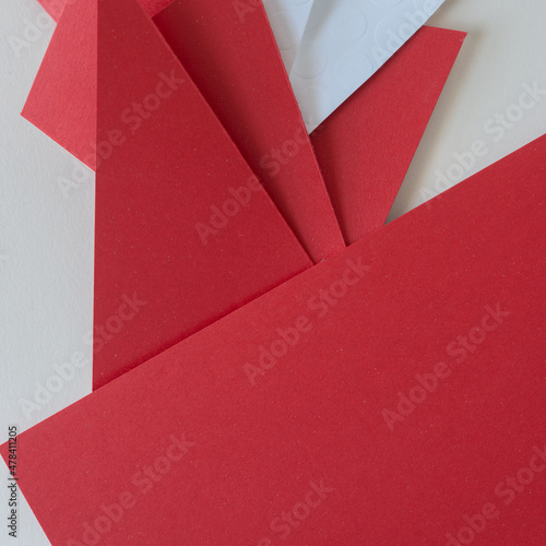 folded red paper objects