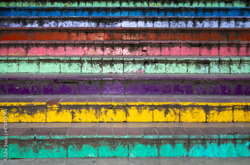 Colorful stairs backgrounds, abstract backgrounds
