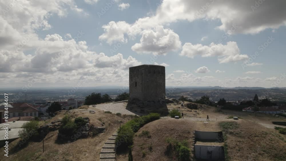 Aerial panoramic view of Torre de Menagem. Guarda. Portugal Aerial panoramic view of Torre de Menagem. Guarda. Portugal