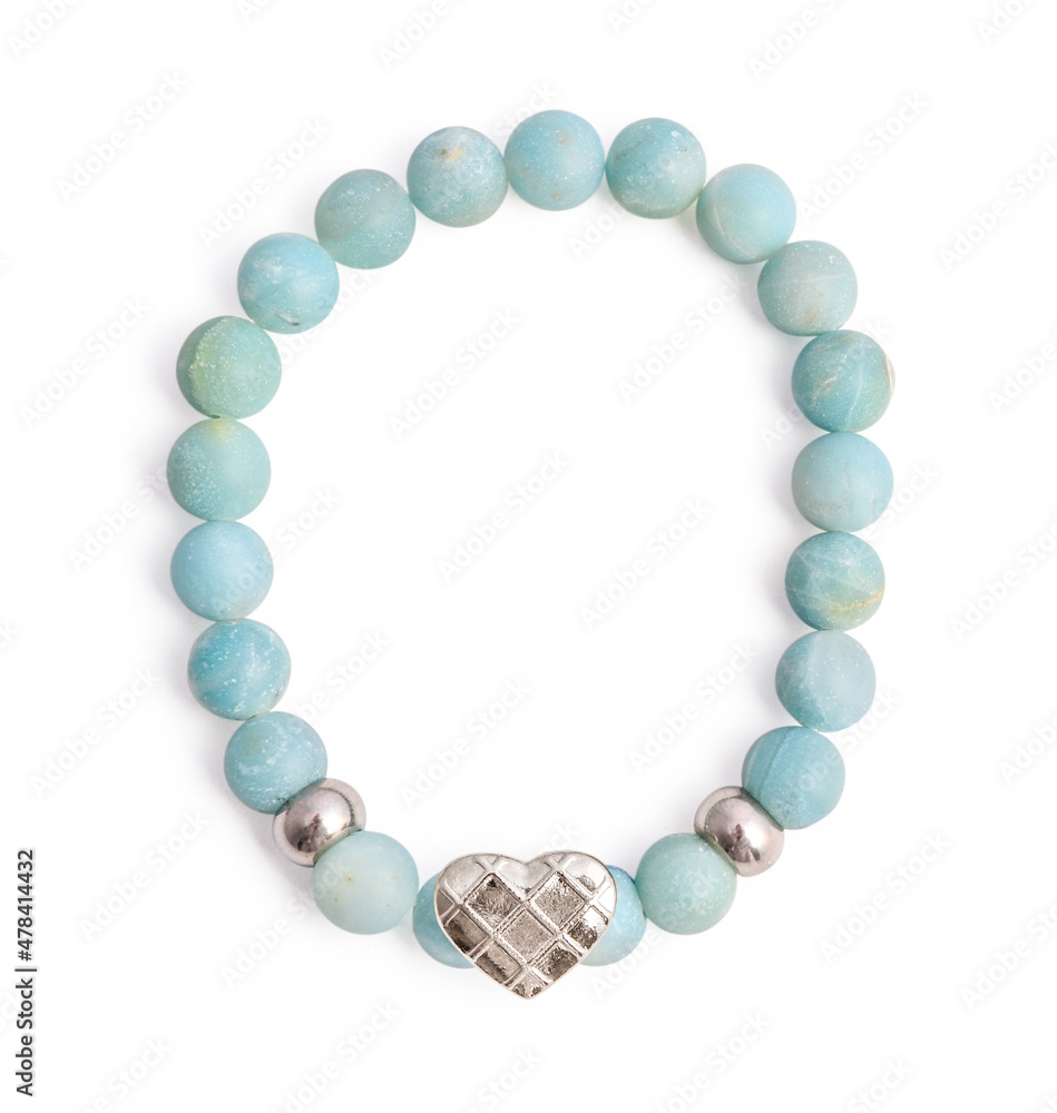 Fototapeta premium Beautiful Amazonite or Amazon stone beads