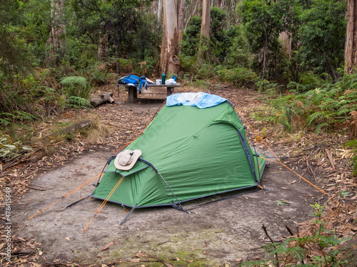 Fényképezés Tent on the Elliot Ridge Great Ocean Walk campground - Elliot Ridge, Victoria, A