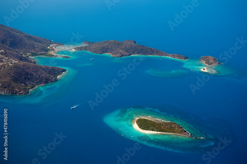 Jost Van Dyke and Little Harbor Bay in the background little Jost Van Dyke. British Virgin Islands Caribbean