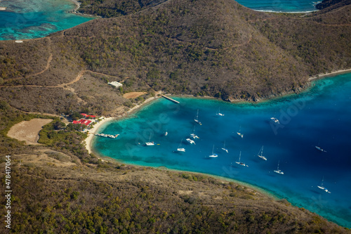 Normand Island and its Bay ¨The Bight ¨ British Virgin Islands Caribbean