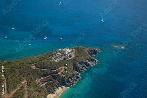 Virgin Gorda and Blowing Point. British Virgin Islands Caribbean