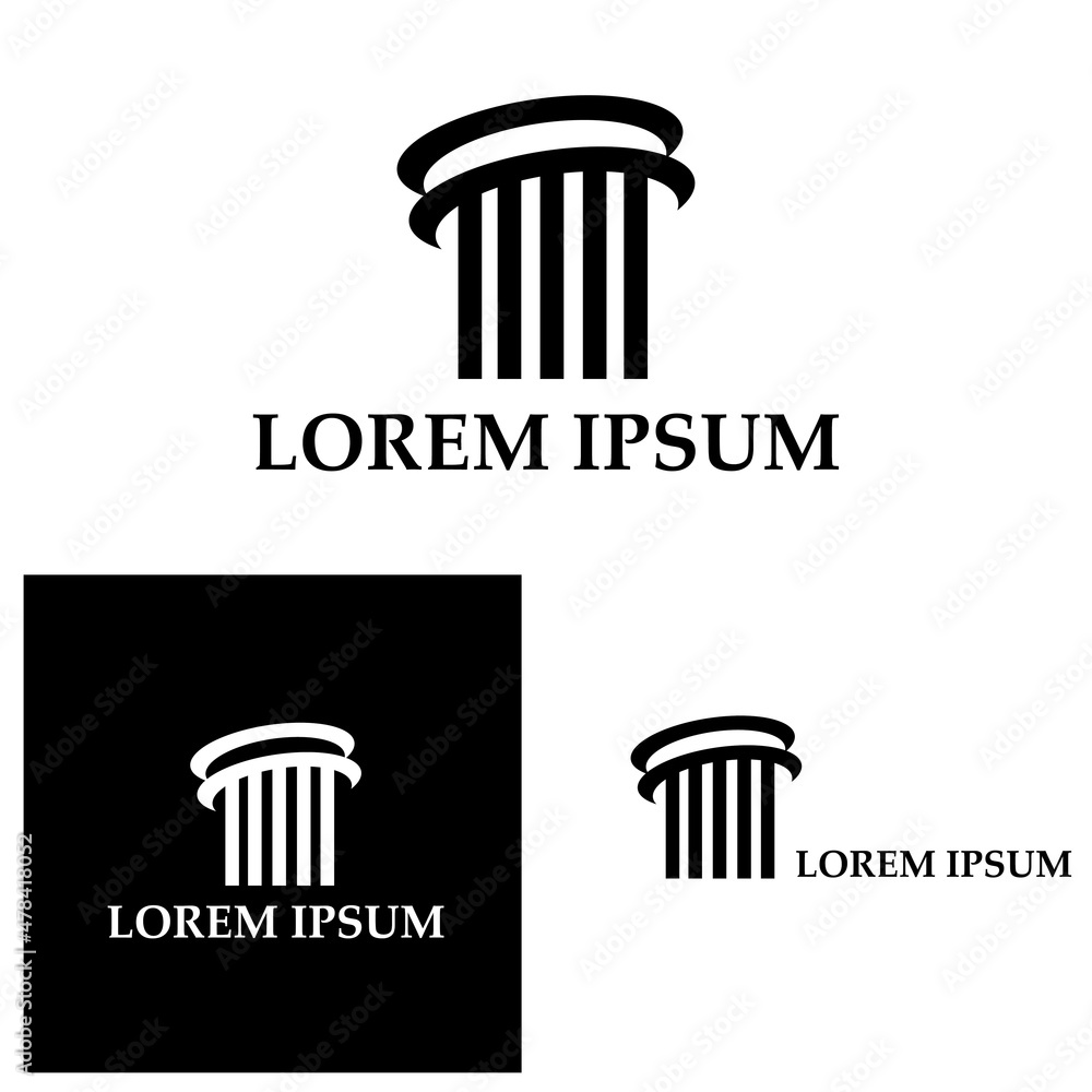 Pillar Logo Template Column Vector Illustration Pillar Logo Template Column Vector Illustration