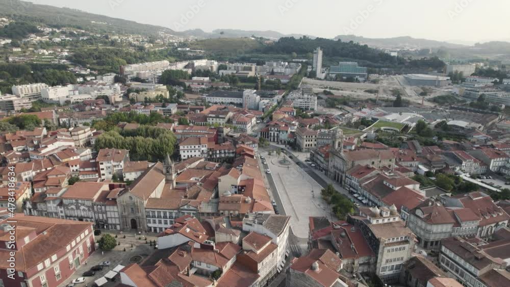 Aerial view of an Alameda in Portugal, cityscape drone shot of Portuguese town Aerial view of an Alameda in Portugal, cityscape drone shot of Portuguese town