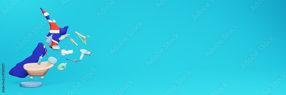 3d rendering of using bathroom equipment in New Zealand for data display social media and website cover 3d rendering of using bathroom equipment in New Zealand for data display social media and website cover