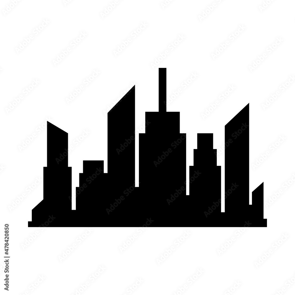 Skyline city icon design template vector isolated