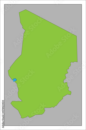 チャドの地図です。