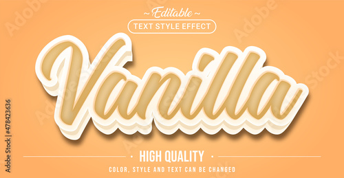 Editable text style effect - Vanilla text style theme.
