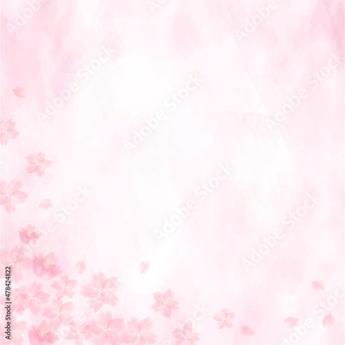 桜の背景イラスト