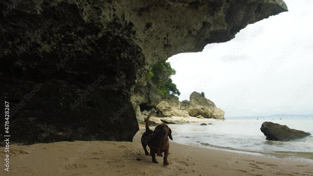 Nusa dua beach, rock/cliff | 4K video Nusa dua beach, rock/cliff | 4K video