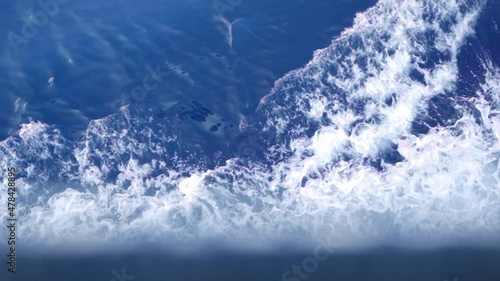 Wallpaper Mural Ocean waves seen from ferry to Malta. Birds eye, real time Torontodigital.ca